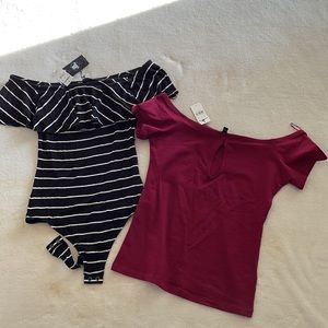 NWT Express strapless / off the shoulder tops size S